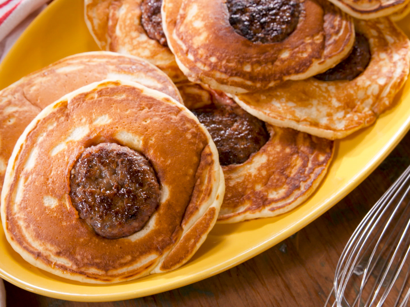 SAUSAGE PATTY PANCAKES - Butter with a Side of Bread