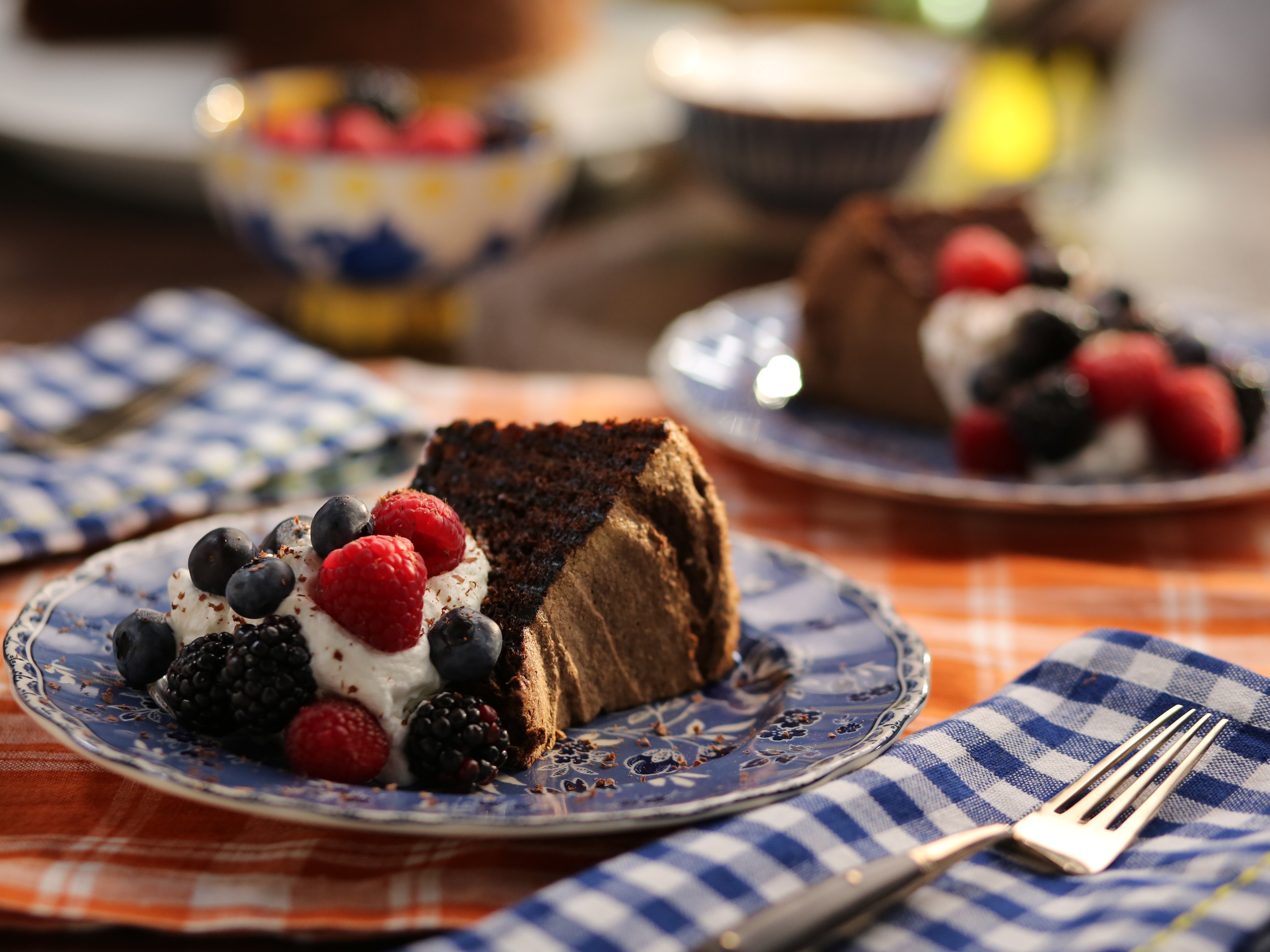 Chocolate Angel Food Cake with Double-Chocolate Frosting Recipe