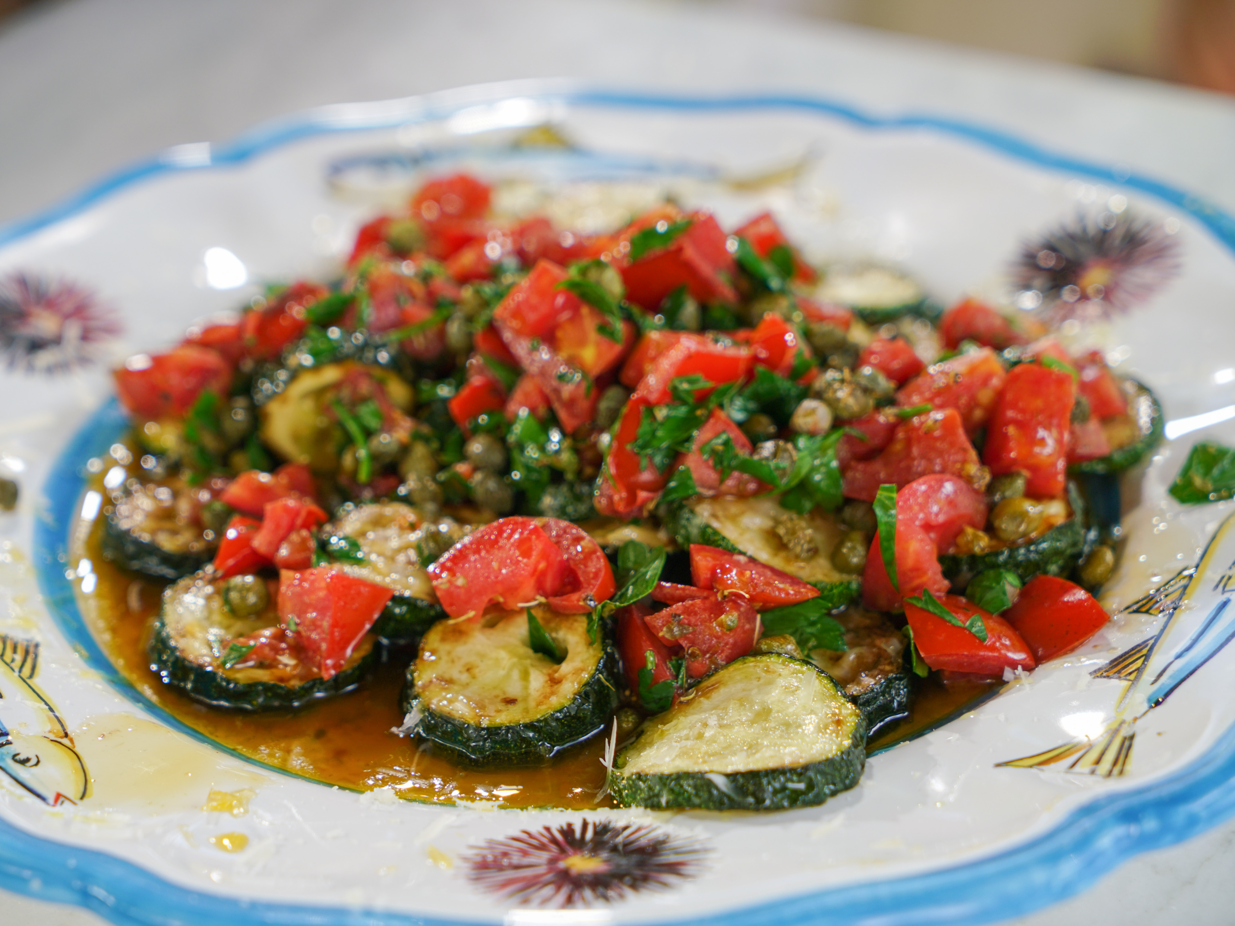 Pan-Fried Zucchini with Anchovy Vinaigrette Recipe | Giada De