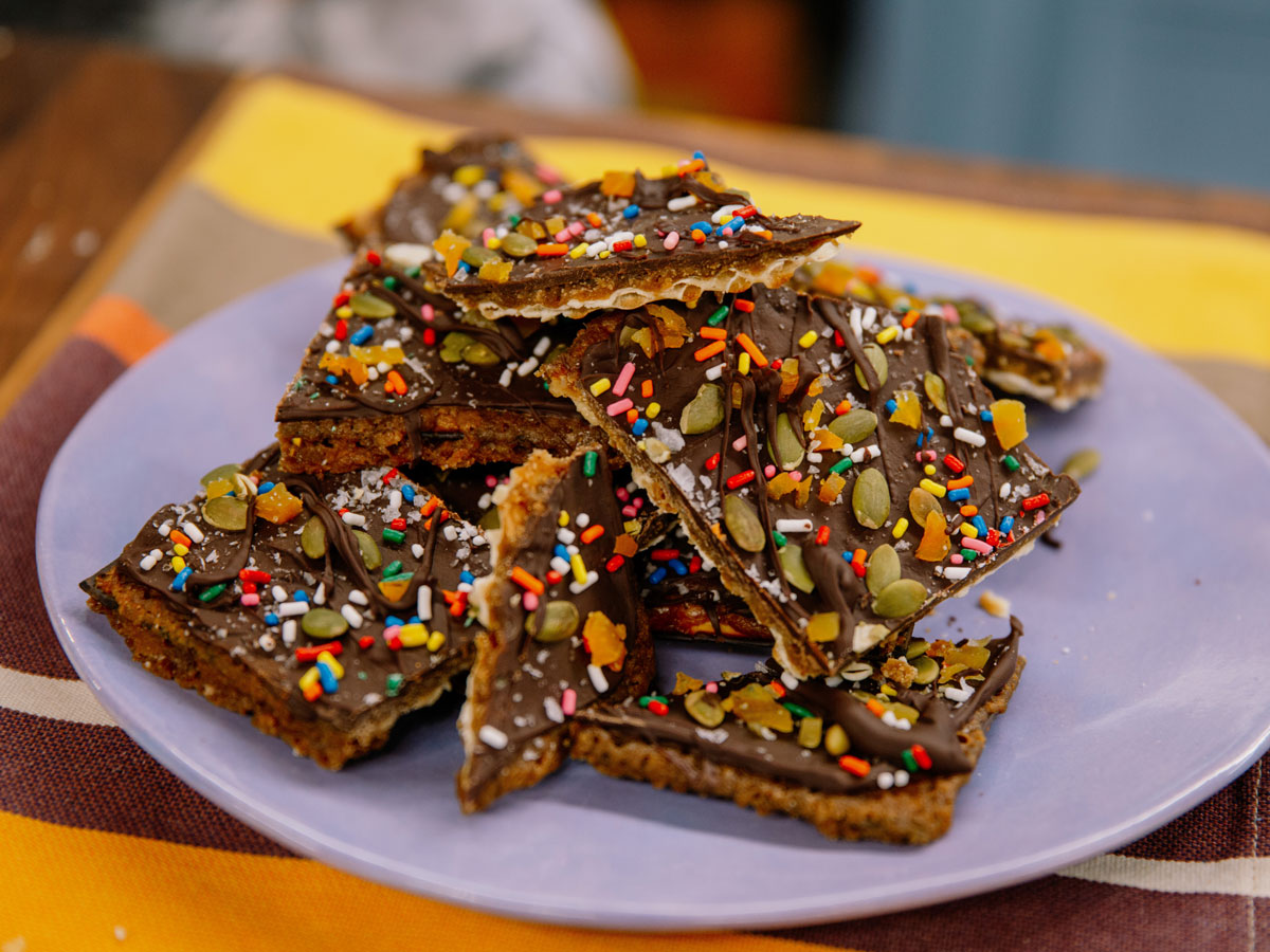 Crunchy Chocolate Matzo Bark Recipe | Alex Guarnaschelli | Food Network