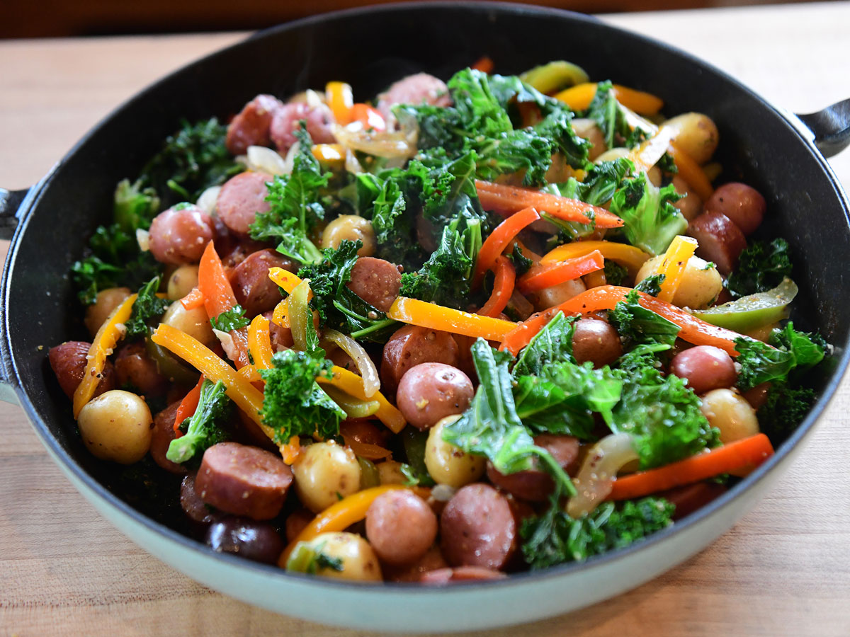 Easy Sausage and Potato Skillet - Chemical-Free Beauty Products
